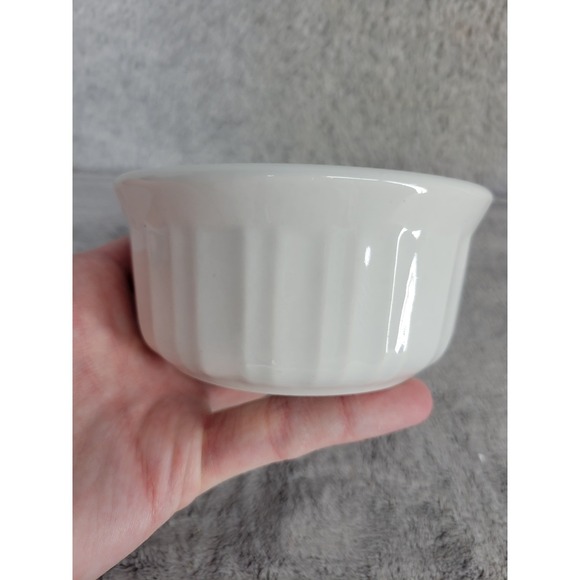 Corningware French White Stoneware Ramekin Dish 7 oz 200 mL Microwave Oven Safe - Picture 4 of 9